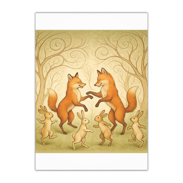 Whimsical Forest Dance - Gift Wrapping Paper Sheets, 1pc