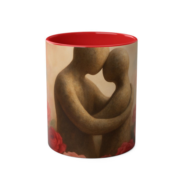 Eternal Embrace - Two-Tone Coffee Mugs, 11oz