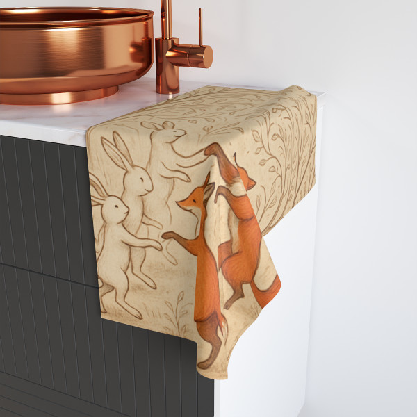 Whimsical Forest Dance - Hand Towel