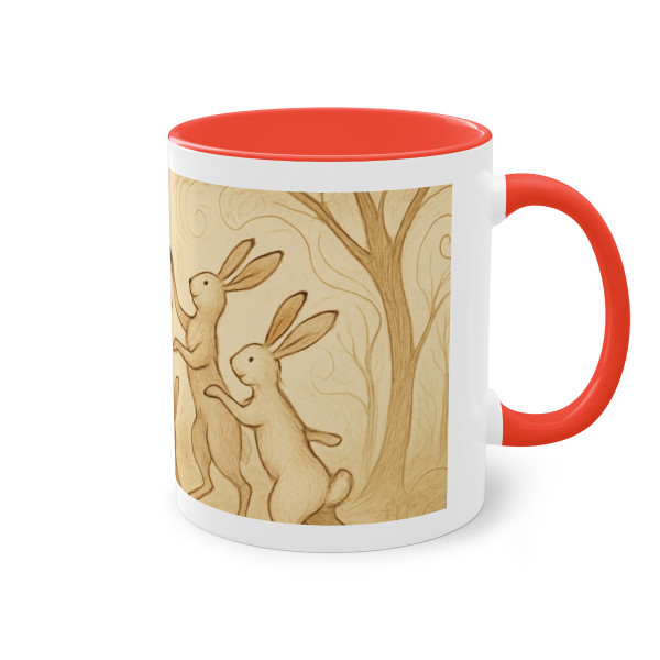 Whimsical Forest Dance - Two-Tone Coffee Mug, 11oz