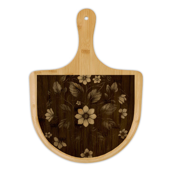 Whimsical Nature Dance - Bamboo Pizza Board (Engraving)