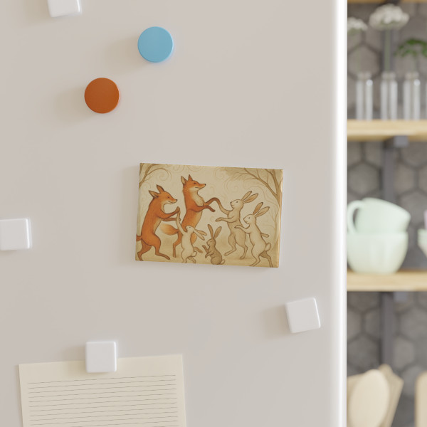 Whimsical Forest Dance - Button Magnet, Rectangle (1 & 10 pcs)