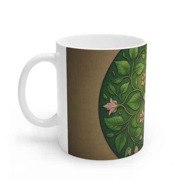 Whimsical Nature Dance - White Ceramic Mug, 11oz and 15oz