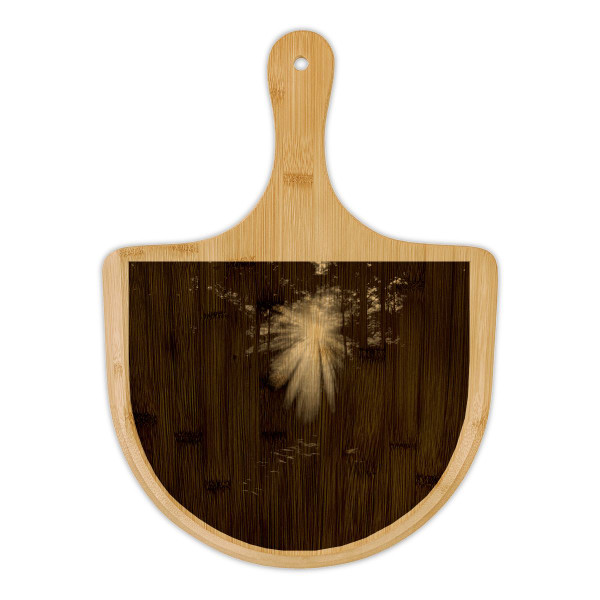 Serene Forest Retreat - Bamboo Pizza Board (Engraving)