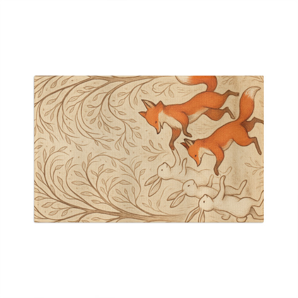 Whimsical Forest Dance - Microfiber Tea Towel