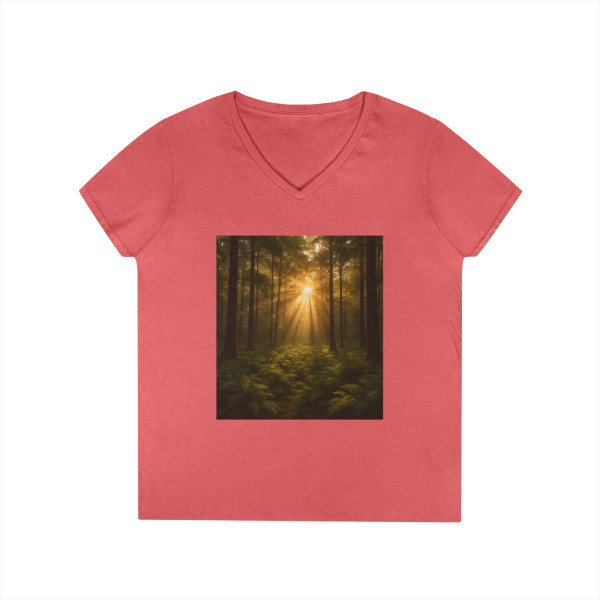 Serene Forest Retreat - Ladies' V-Neck T-Shirt