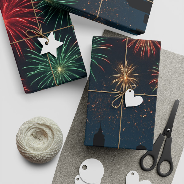 Midnight Sparkle - Gift Wrapping Paper Sheets, 1pc
