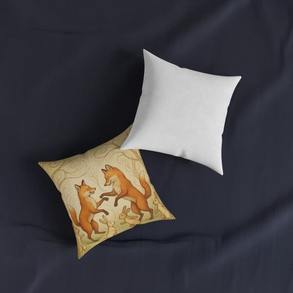 Whimsical Forest Dance - Square Pillow