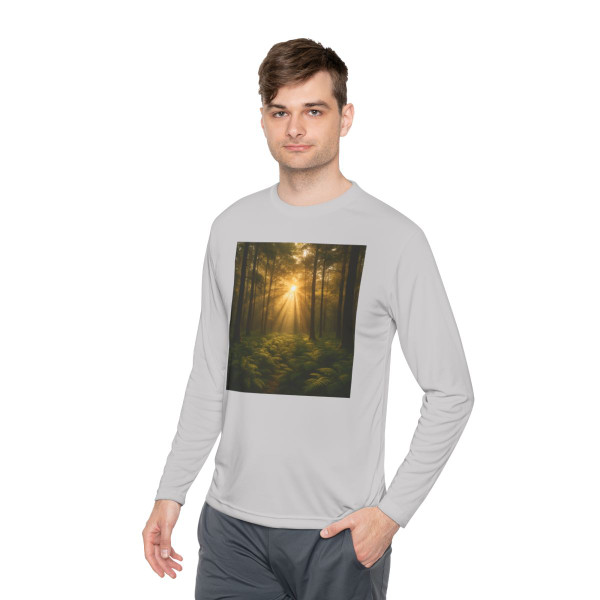 Serene Forest Retreat - Unisex Lightweight Long Sleeve Tee