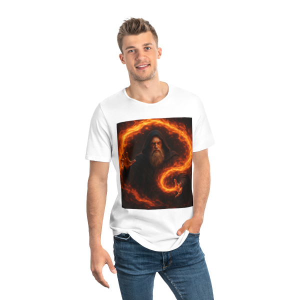 Elemental Firestorm - Men's Jersey Curved Hem Tee
