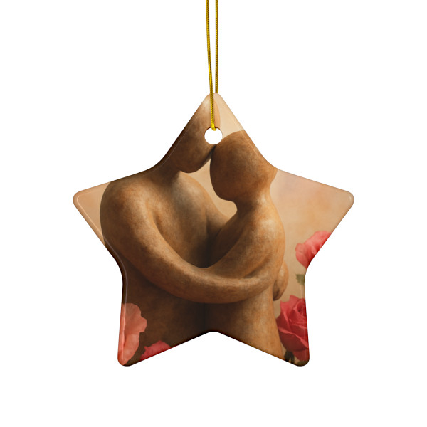Eternal Embrace - Ceramic Ornament, 4 Shapes