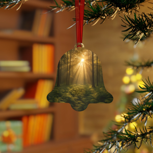 Serene Forest Retreat - Metal Ornaments