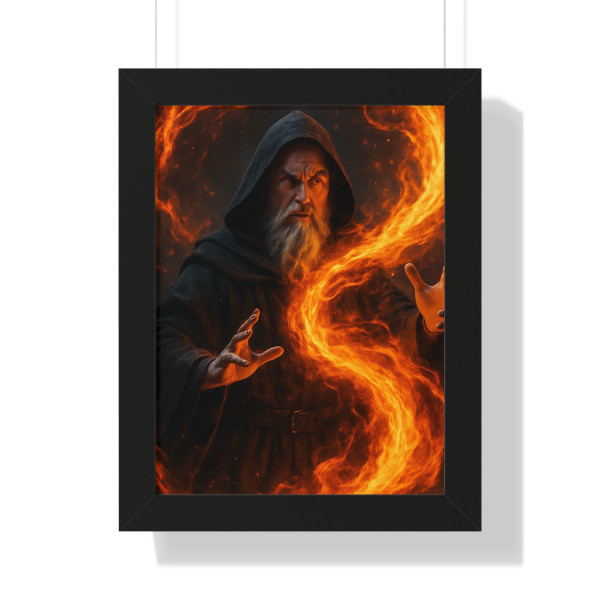 Elemental Firestorm - Framed Vertical Poster
