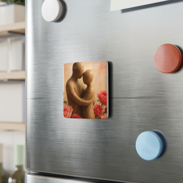 Eternal Embrace - Porcelain Magnet, Square