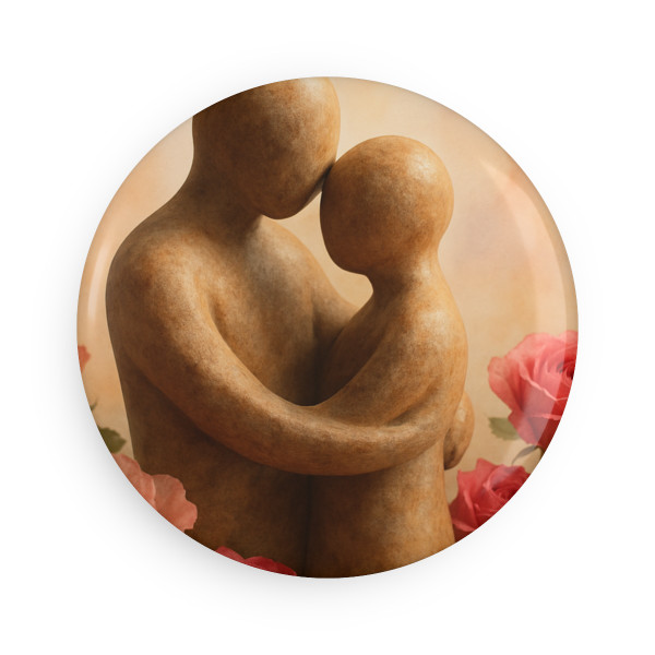 Eternal Embrace - Button Magnet, Round (1 & 10 pcs)