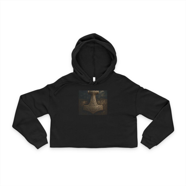 Mjölnir's Might - Women's Cropped Hoodie