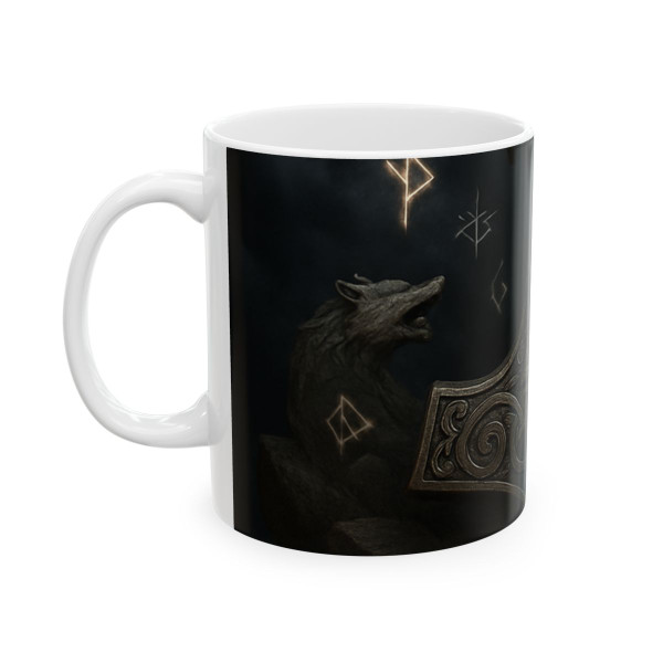 Mjölnir's Might - Ceramic Mug, (11oz, 15oz)