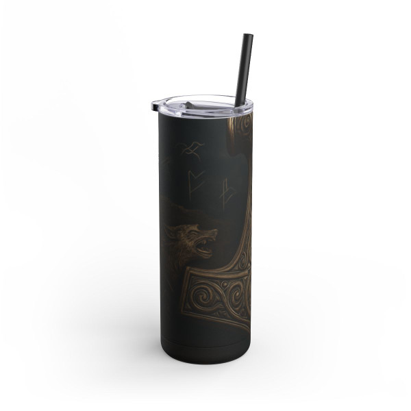 Mjölnir's Might - Maars Maker Skinny Matte Tumbler, 20oz