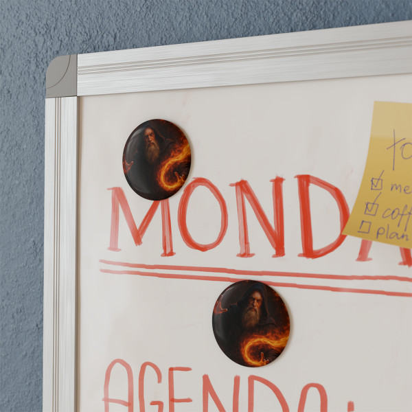 Elemental Firestorm - Button Magnet, Round (1 & 10 pcs)