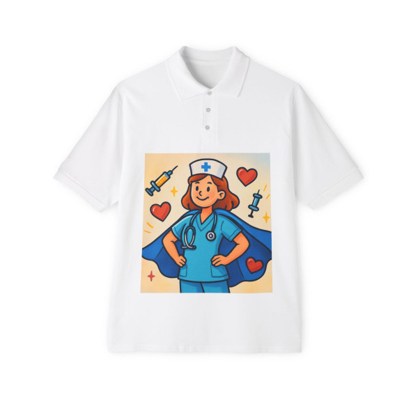 Nurse Superhero Spirit - Men's Piqué Polo