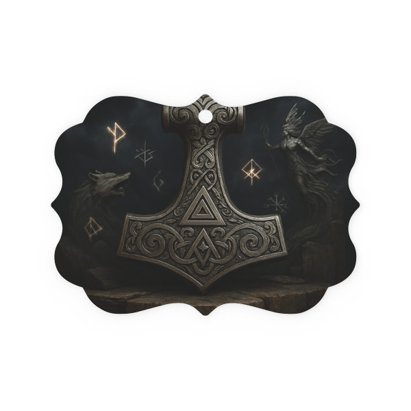 Mjölnir's Might - Metal Plaque Ornament