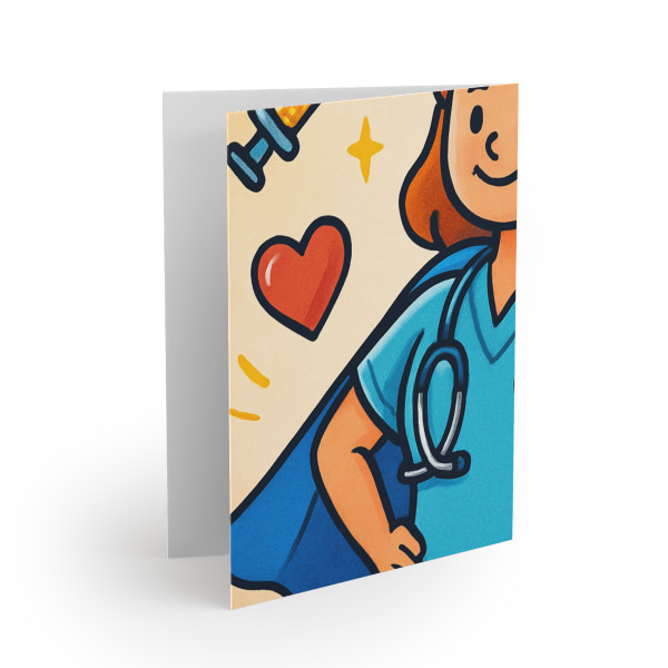 Nurse Superhero Spirit - Greeting cards (8, 16, and 24 pcs)