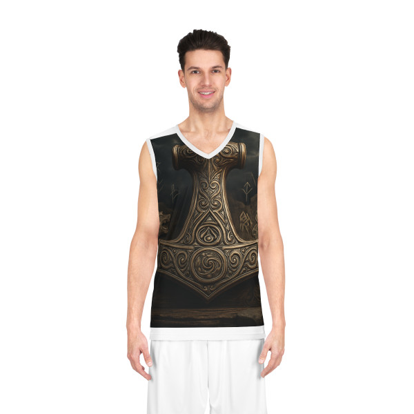Mjölnir's Might - Basketball Jersey (AOP)