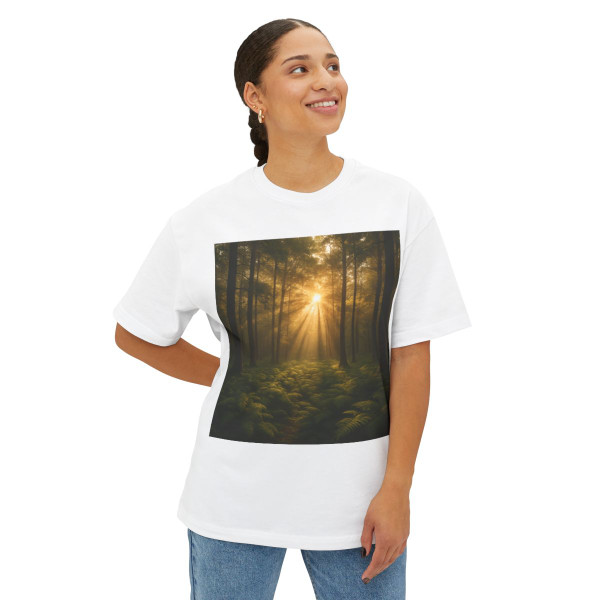 Serene Forest Retreat - Unisex Oversized Boxy Tee