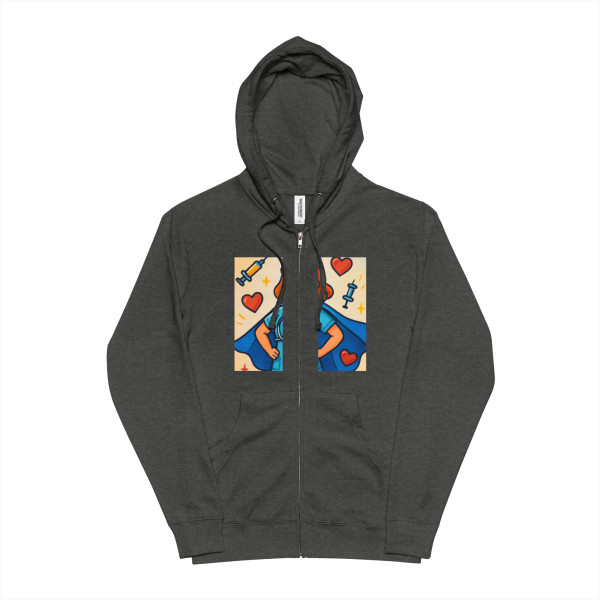 Nurse Superhero Spirit - Unisex Fleece Zip Up Hoodie