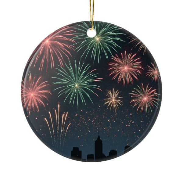 Midnight Sparkle - Ceramic Ornaments, 1-Side Print