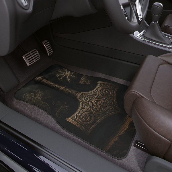 Mjölnir's Might - Car Floor Mats, 1pc