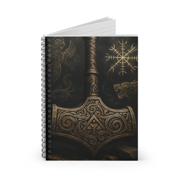 Mjölnir's Might - Spiral Notebook - Ruled Line