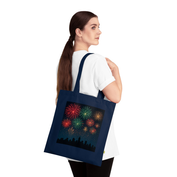 Midnight Sparkle - Organic Cotton Tote Bag