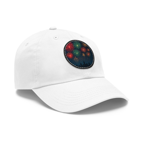 Midnight Sparkle - Dad Hat with Leather Patch (Round)