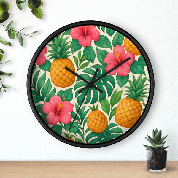 Tropical Oasis Escape - Wall Clock