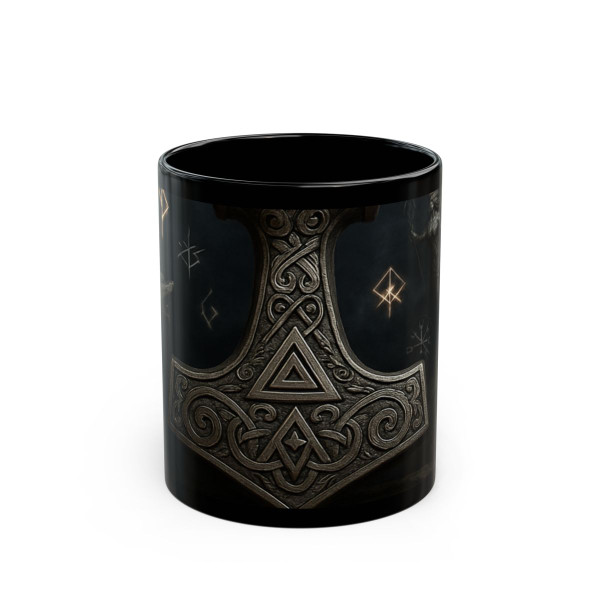 Mjölnir's Might - Black Mug (11oz, 15oz)