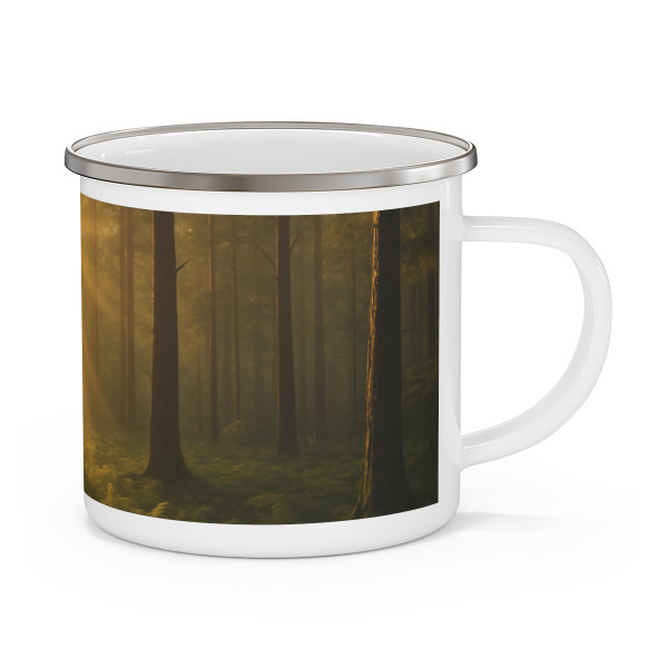 Serene Forest Retreat - Enamel Camping Mug