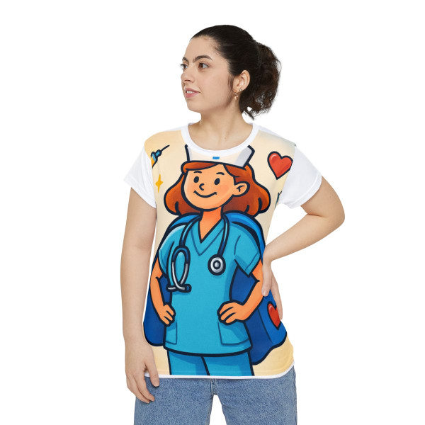 Nurse Superhero Spirit - Women's Short Sleeve Shirt (AOP)