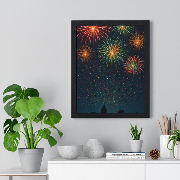 Midnight Sparkle - Vertical Framed Poster