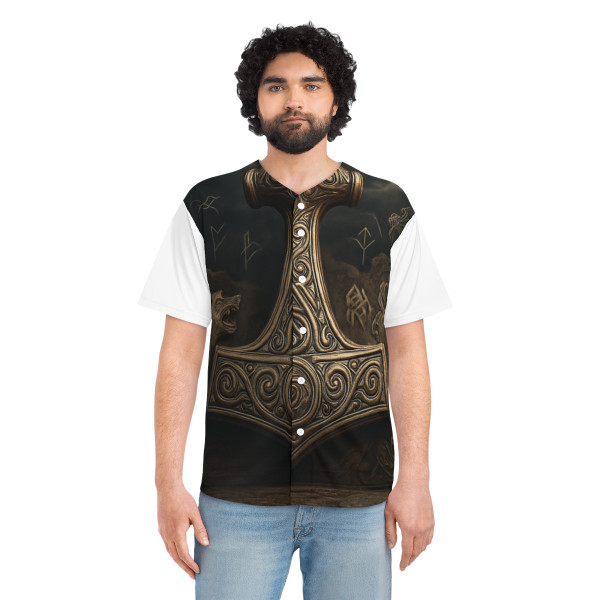 Mjölnir's Might - Men's Baseball Jersey (AOP)