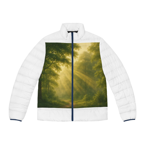 Whispers of Dawn - Men's Puffer Jacket (AOP)