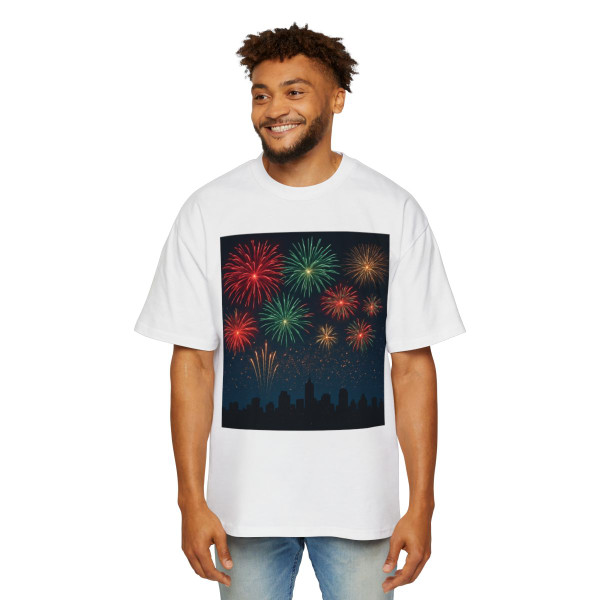 Midnight Sparkle - Men's Heavy Oversized Tee