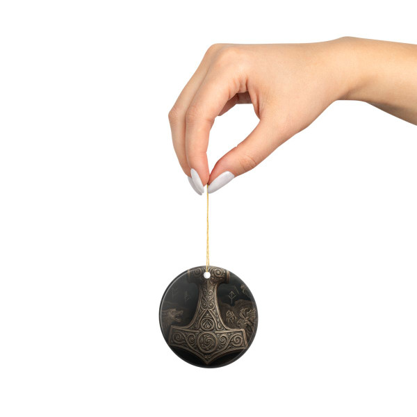 Mjölnir's Might - Ceramic Ornaments, 2-Side Print
