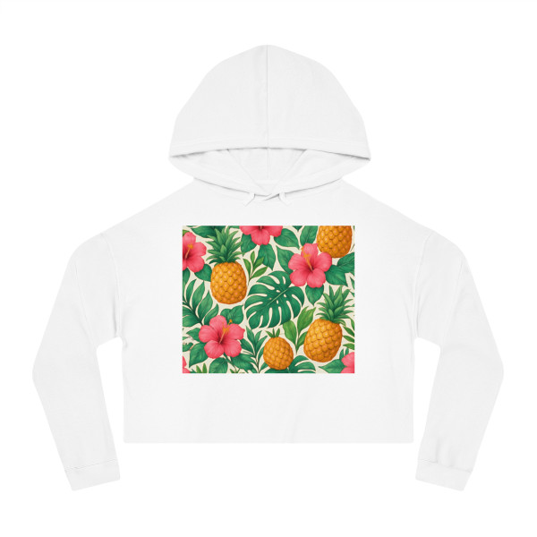 Tropical Oasis Escape - Women’s Cropped Hooded Sweatshirt