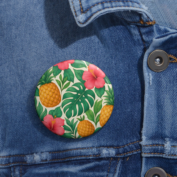 Tropical Oasis Escape - Custom Pin Buttons