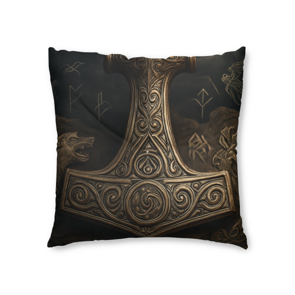 Mjölnir's Might - Tufted Floor Pillow, Square