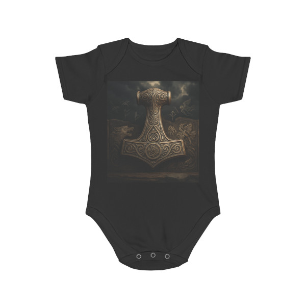 Mjölnir's Might - Short Sleeve Baby Bodysuit