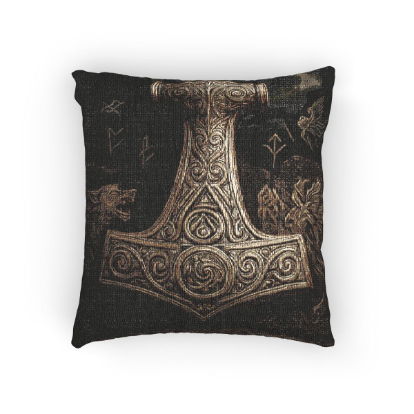 Mjölnir's Might - Woven Pillow