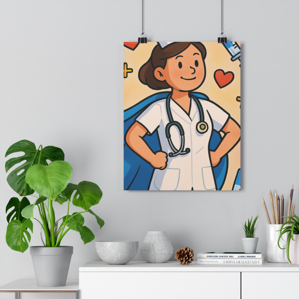 Nurse Superhero Spirit - Paper Poster