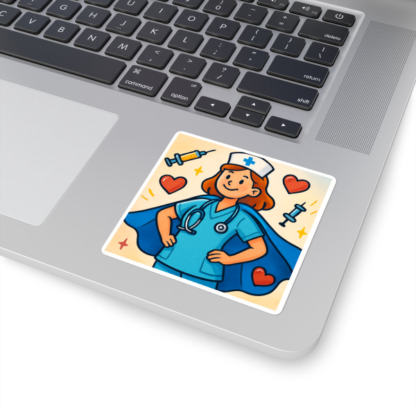 Nurse Superhero Spirit - Square Stickers